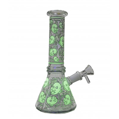 BLANK FACE MINI BEAKER 8inch (GLOW IN DARK)