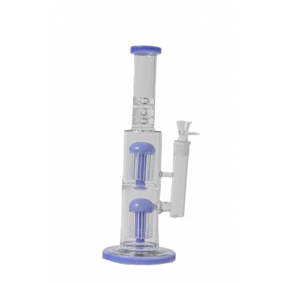 JELLYFISH DOUBLE CHAMBER GLASS PIPE 14inch