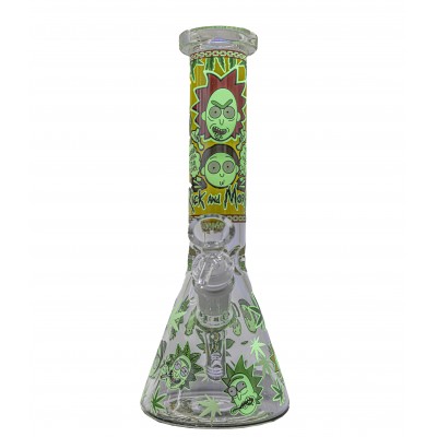 WERE ALL GOING TO DIE RICK AND MORTY GLASS BEAKER 10inch (GLOW IN DARK)