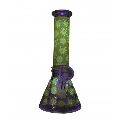 COVID19 GLASS MINI BEAKER 8inch (GLOW IN DARK)