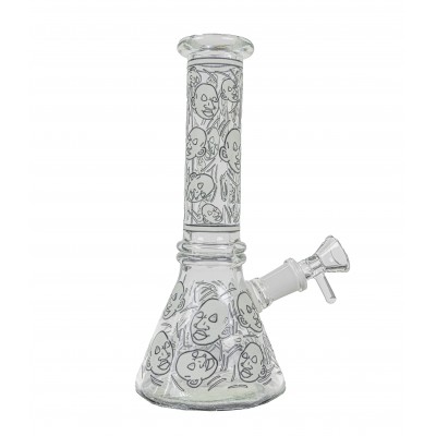 BLANK FACE MINI BEAKER 8inch (GLOW IN DARK)