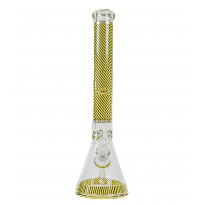 CHECKERED DESIGN BEAKER 9MM 18inch YELLOW AND BLACK