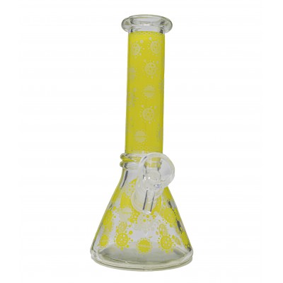 COVID19 GLASS MINI BEAKER 8inch (GLOW IN DARK)