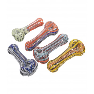 CURA COLOR GLASS PIPES 4inch 5CT/PK