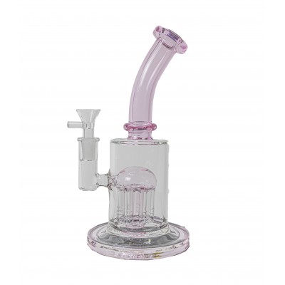 CURVED COLORED NECK JELLYFISH WATER PIPE 9inch