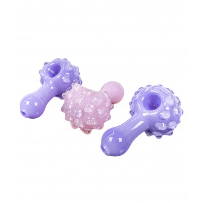 KNOBLY GLASS HAND PIPE 4.5inch 3CT/PK