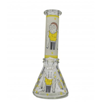 RICK AND MORTY BIG ARMS GLASS MINI BEAKER 8inch (GLOW IN DARK)