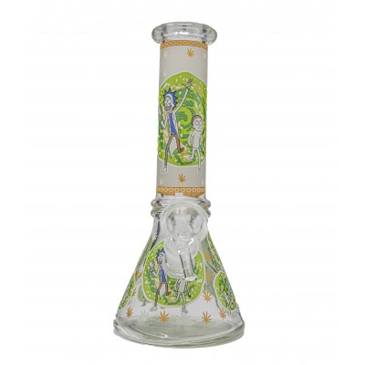 RICK AND MORTY TIME TRAVEL GLASS MINI BEAKER 8inch (GLOW IN DARK)
