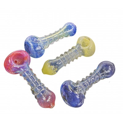 SPIRAL BODY FUMED GLASS PIPE 5inch 3CT/PK
