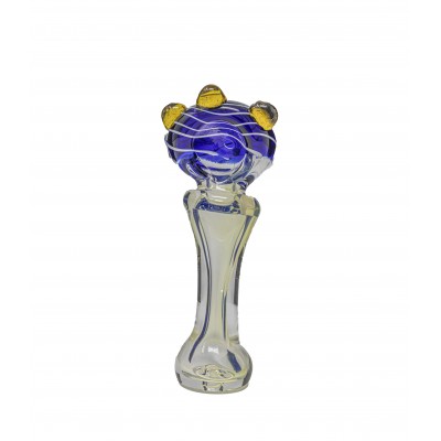 THREE MARBLES FUMED GLASS HAND PIPE 5inch 1CT