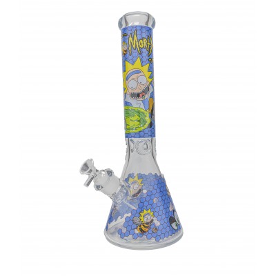RICK AND MORTY GREEN BLOB GLASS BEAKER With ICE CATCHER 14inch