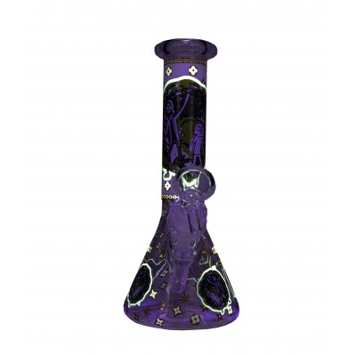 RICK AND MORTY TIME TRAVEL BEAKER With ICE CATCHER 8inch (GLOW IN DARK)