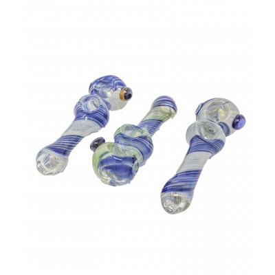 DOUBLE BOWL SEA SWIRL HAND PIPE 5inch 3CT/PK