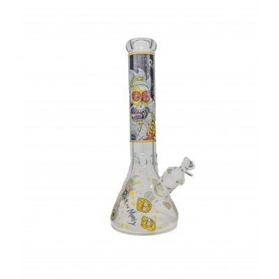 RICK AND MORTY EYE BALL GLASS BEAKER With ICE CATCHER 14inch