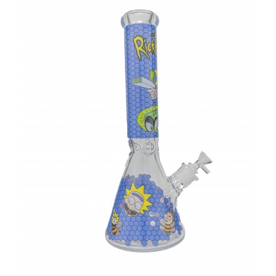 RICK AND MORTY GREEN BLOB GLASS BEAKER With ICE CATCHER 14inch