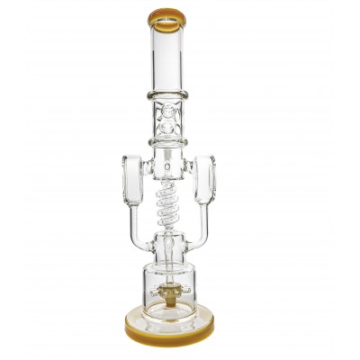 DOUBLE WHEEL SPIRAL PERCULATOR WATER PIPE 19inch