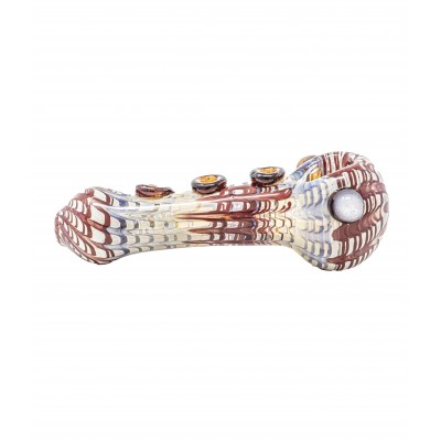 LATTICE PATTERN GLASS HAND PIPE 5inch