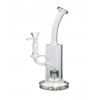 CURVED NECK TINT GLASS WATER PIPE 9inch