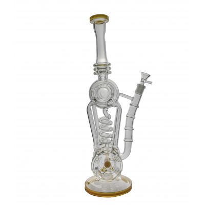 DOUBLE WHEEL PILL PERCULATOR WATER PIPE 16inch