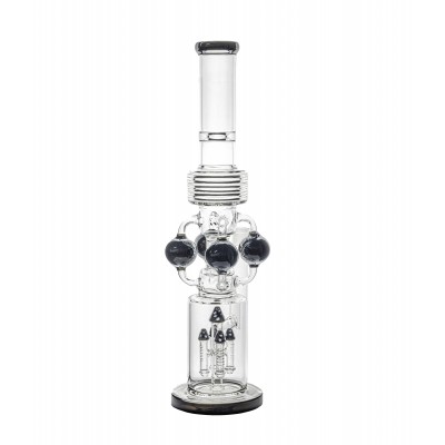 FOUR SHERES MUSHROOM PERCULATOR WATER PIPE 21inch - BLACK