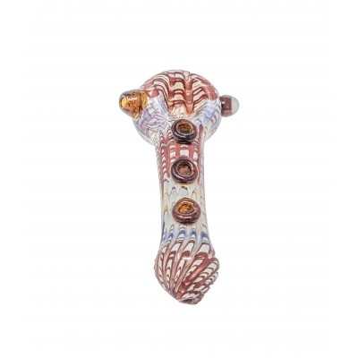 LATTICE PATTERN GLASS HAND PIPE 5inch