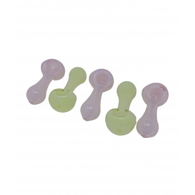NEON GLASS HAND PIPE 4inch - 5CT/PK