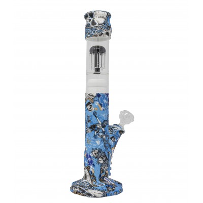 SILICONE WITH JELLYFISH PERCULATOR WATER PIPE 15inch