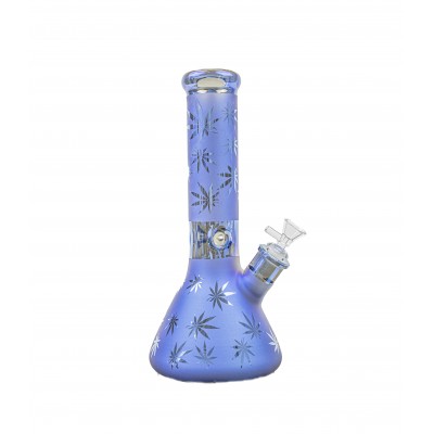 420 LEAF DESIGN BEAKER METTALIC BLUE 14inch