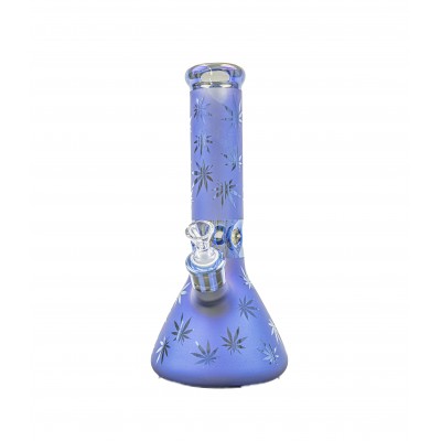 420 LEAF DESIGN BEAKER METTALIC BLUE 14inch