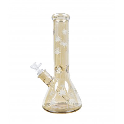 420 LEAF GLASS BEAKER 14inch - CHAMPAGNE