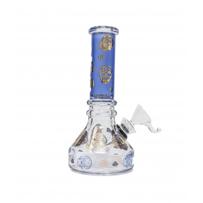 CALAVERA SKULL BLUE MINI BEAKER 6'