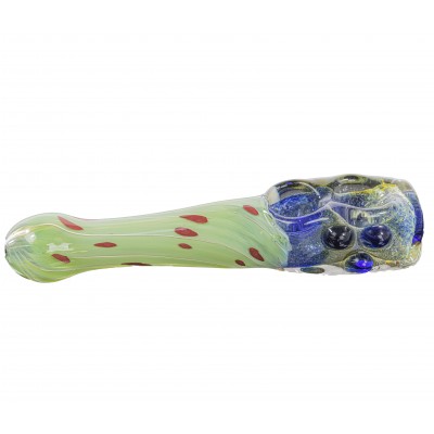 DOUBLE BOWL ICE CUBE HAND PIPE 6inch 3CT/PK