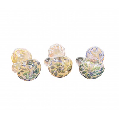 WIDE STEM FLOWER PRINT HAND PIPE 4.5inch 3CT/PK