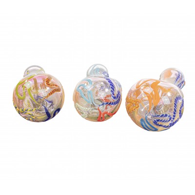 PINK CORAL GLASS HAND PIPE 5inch 1CT