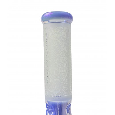 SANDBLASTED GEOMETRIC DESIGN TYPE 3 WATER PIPE 13inch