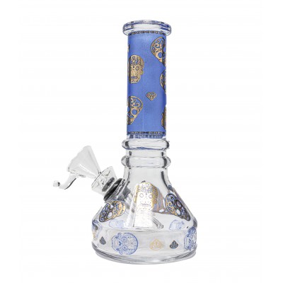 CALAVERA SKULL BLUE MINI BEAKER 6'