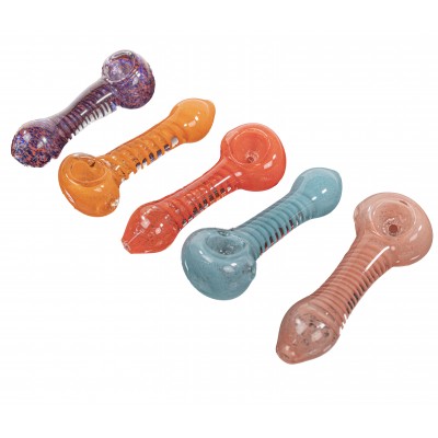 CLEAR BODY TWIST DESIGN HAND PIPE 5inch 5CT/PK