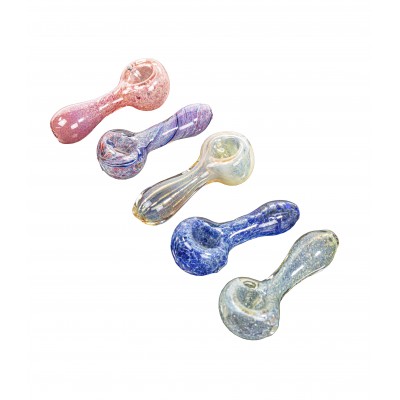 COLORED GLASS HAND PIPE 3inch 5CT/PK