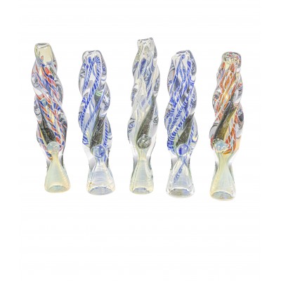 CORKSCREW BODY MARBLED ONE HITTER 4inch 5CT/PK