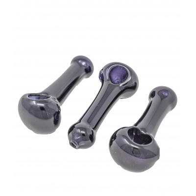 EBONY GLASS HAND PIPE 5inch 3CT/PK