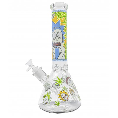EYES WIDE OPEN RICK AND MORTY GLASS BEAKER 14inch (GLOW IN DARK)
