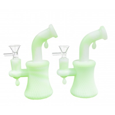 MINI SILICONE BEAKER GLOW IN DARK 5inch