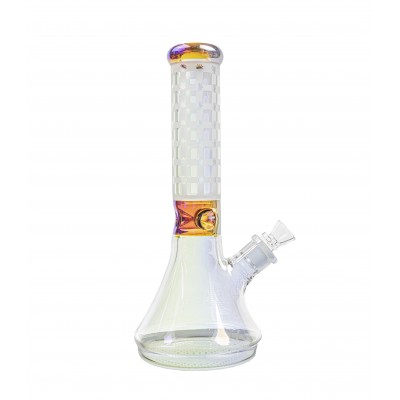 SANDBLASTED GEOMETRIC DESIGN TYPE 2 WATER PIPE 13inch