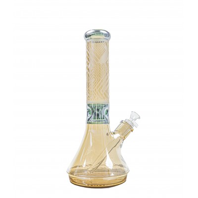 SANDBLASTED GEOMETRIC DESIGN WATER PIPE 13inch