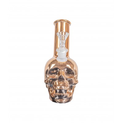 SKULL METALLIC WATER PIPE 8inch