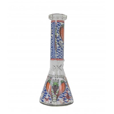 THE KING OF COBRAS GLASS BEAKER 10inch  (GLOW IN DARK)