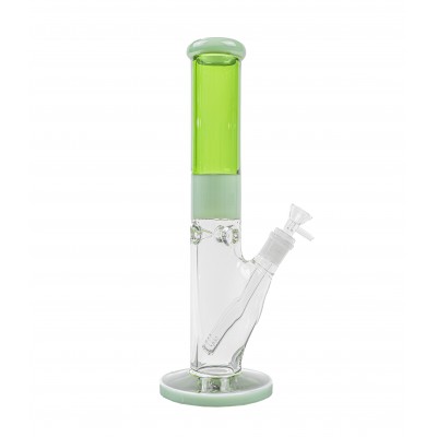 TWO TONE CYLINDER WATER PIPE WITH ICE CATCHER 14inch -  JADE