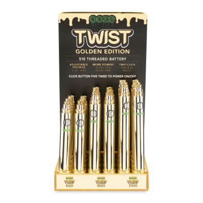 OOZE TWIST BATTERY DISPLAY GOLD - 24CT