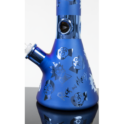 RICK AND MORTY METALLIC MATTE BEAKER 14inch - BLUE