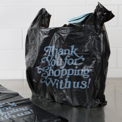 THANK YOU FOR SHOPPING WITH US BLACK PLASTIC BAGS